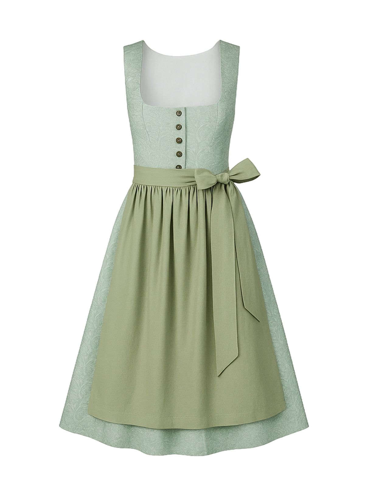 Grün Dirndl mit Gerader Ausschnitt - BRITTA