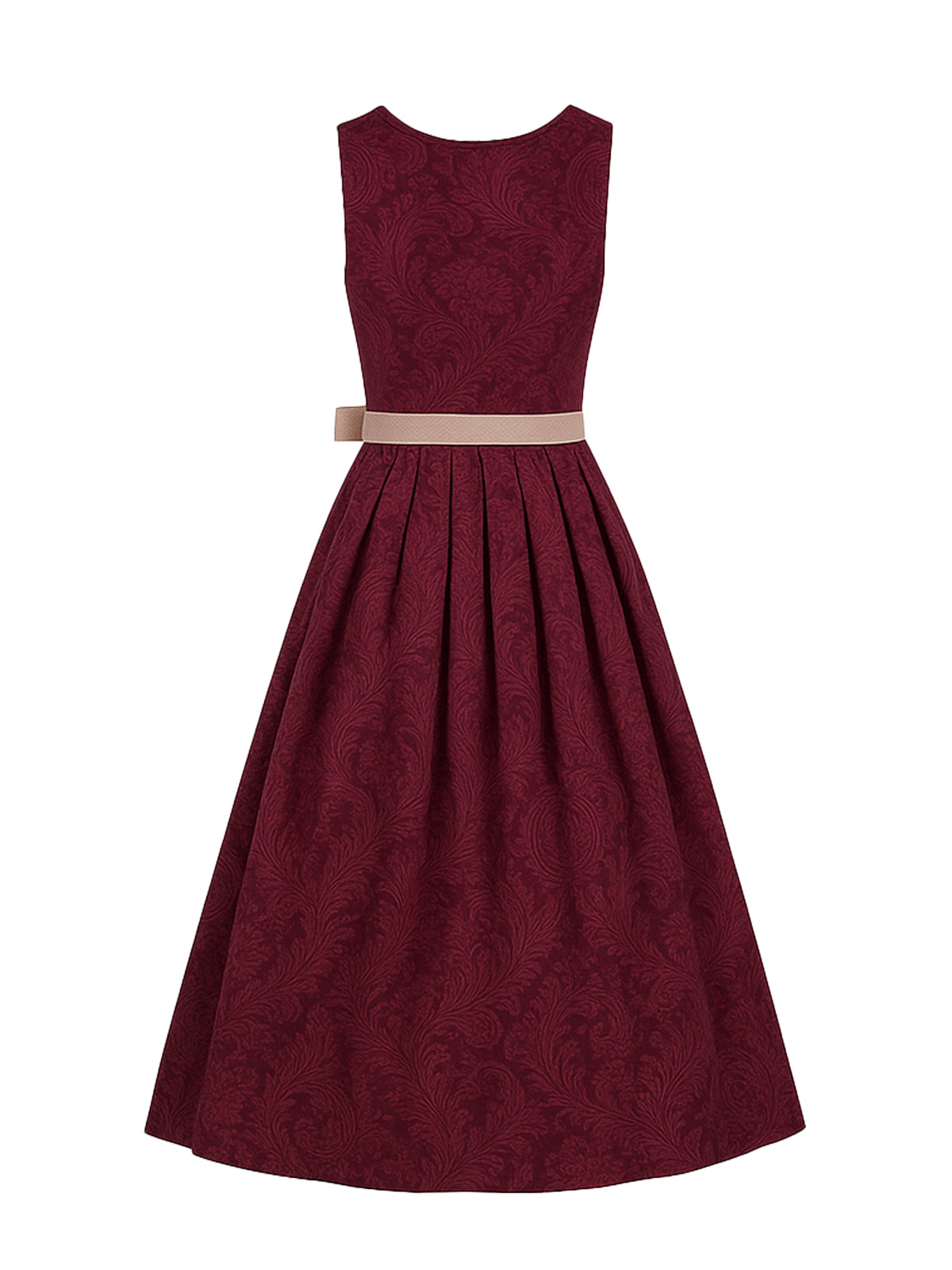 Rot Dirndl mit Gerader Ausschnitt - LENA