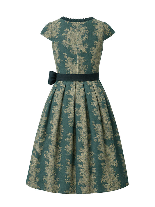 Grün Dirndl mit Gerader Ausschnitt - HILDE