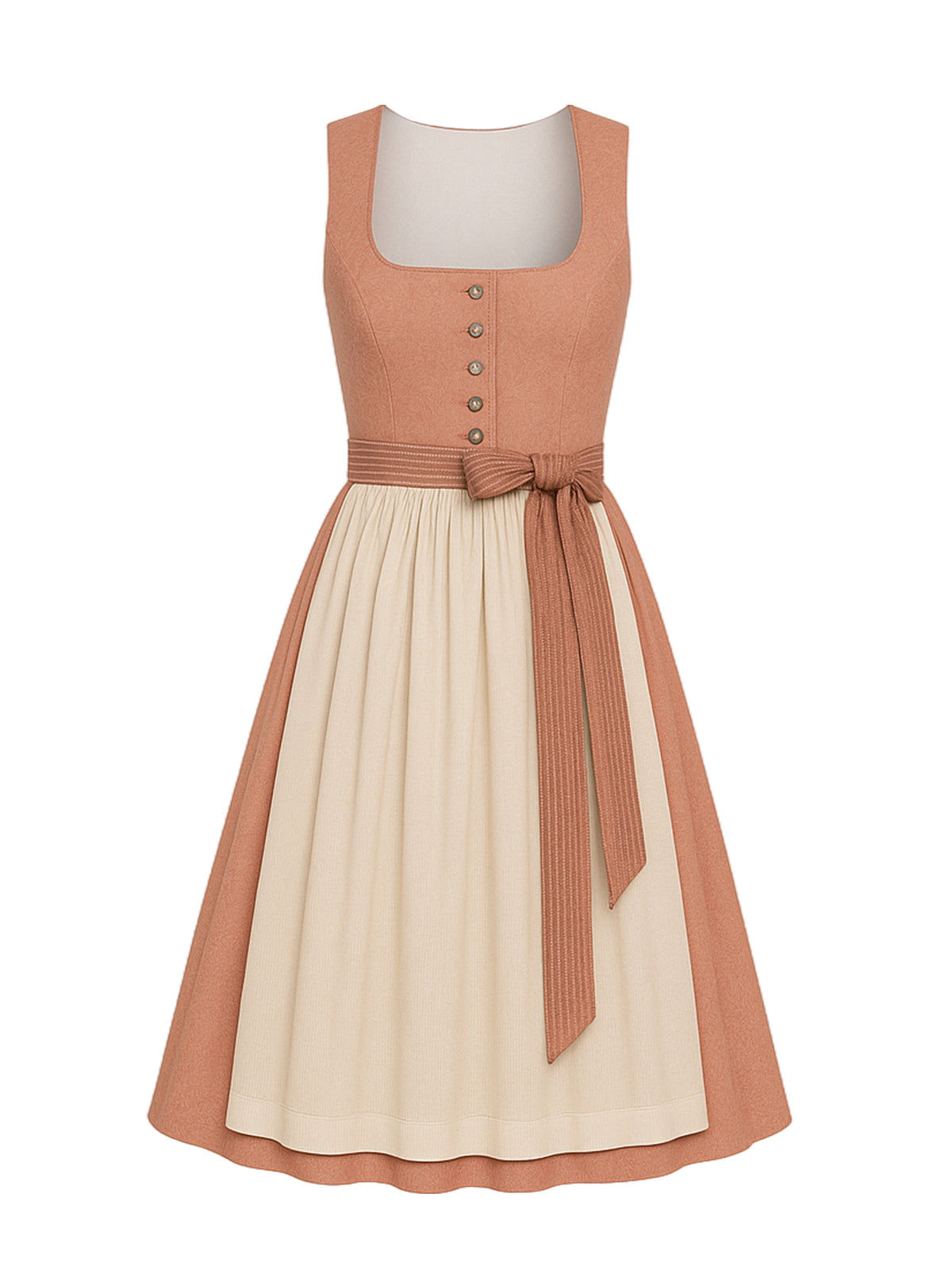 Rosa Dirndl mit Gerader Ausschnitt - HELENE