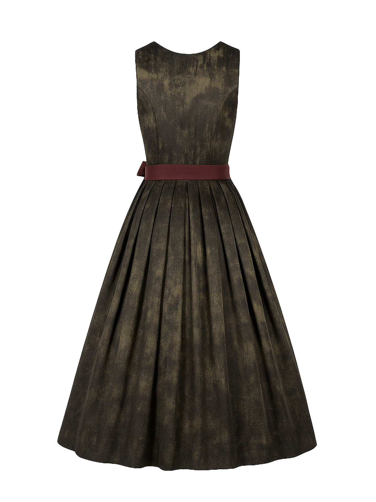 Braun Dirndl mit Gerader Ausschnitt - ANKE