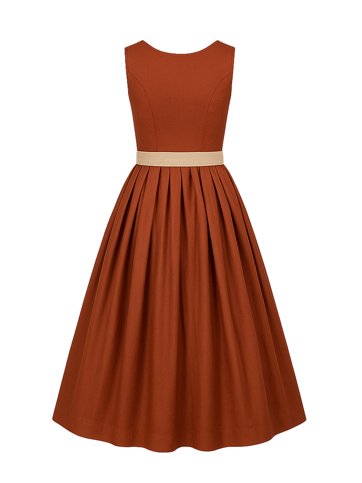 Rot Dirndl mit Gerader Ausschnitt - GABRIELE