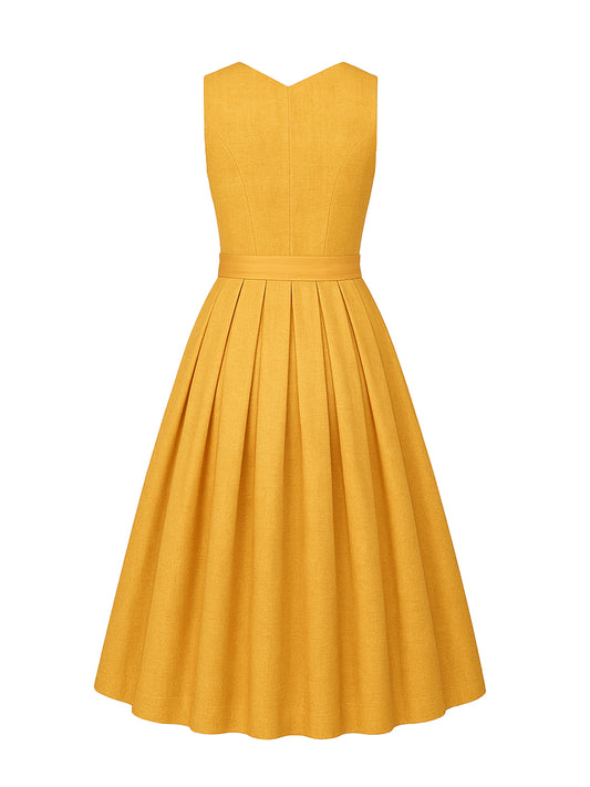 Gelb Dirndl mit Herz-Ausschnitt - ANTONIA