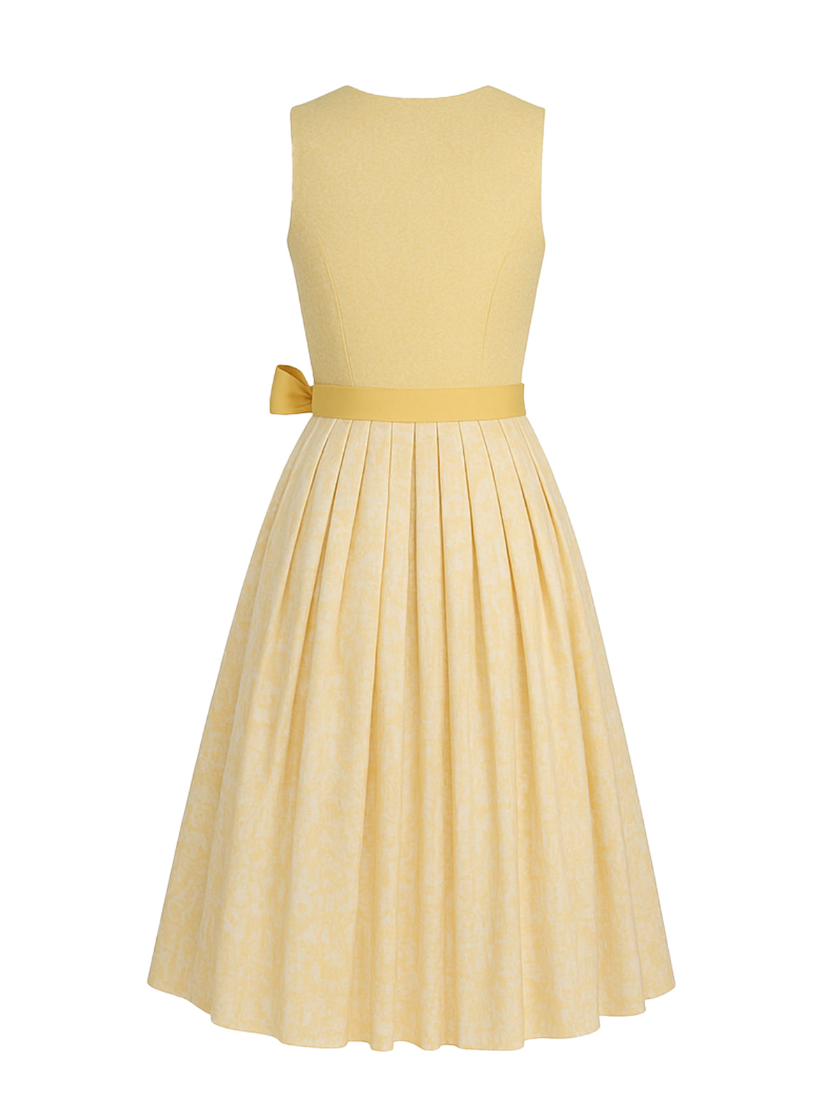 Gelb Dirndl mit Gerader Ausschnitt - LUISE