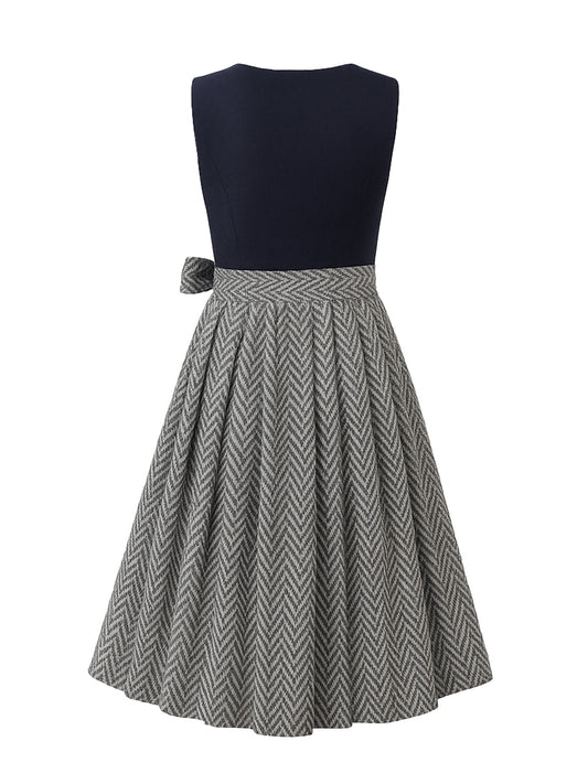 Schwarz Dirndl mit Gerader Ausschnitt - SARAH