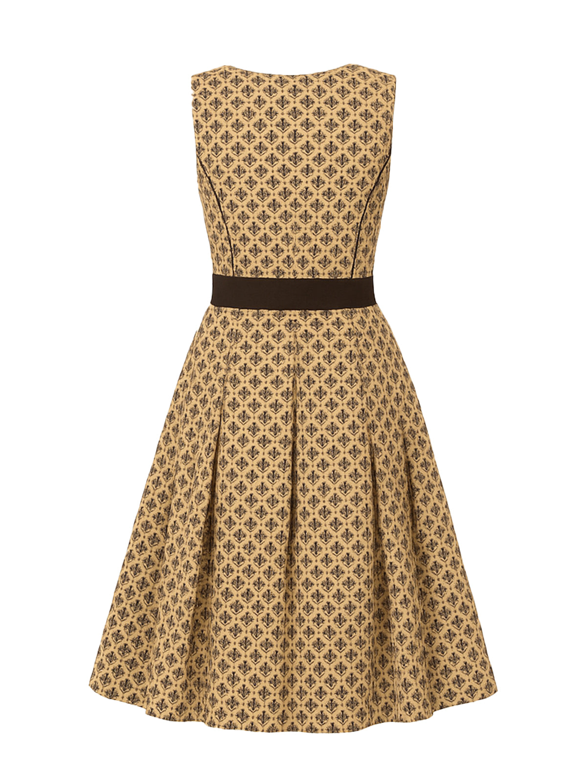 Braun Dirndl mit Gerader Ausschnitt - MARLEEN
