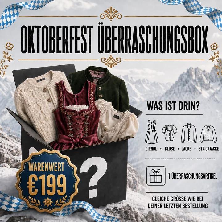 Oktoberfest Überraschungsbox – 1 zufälliger Trachtenartikel-Mittel