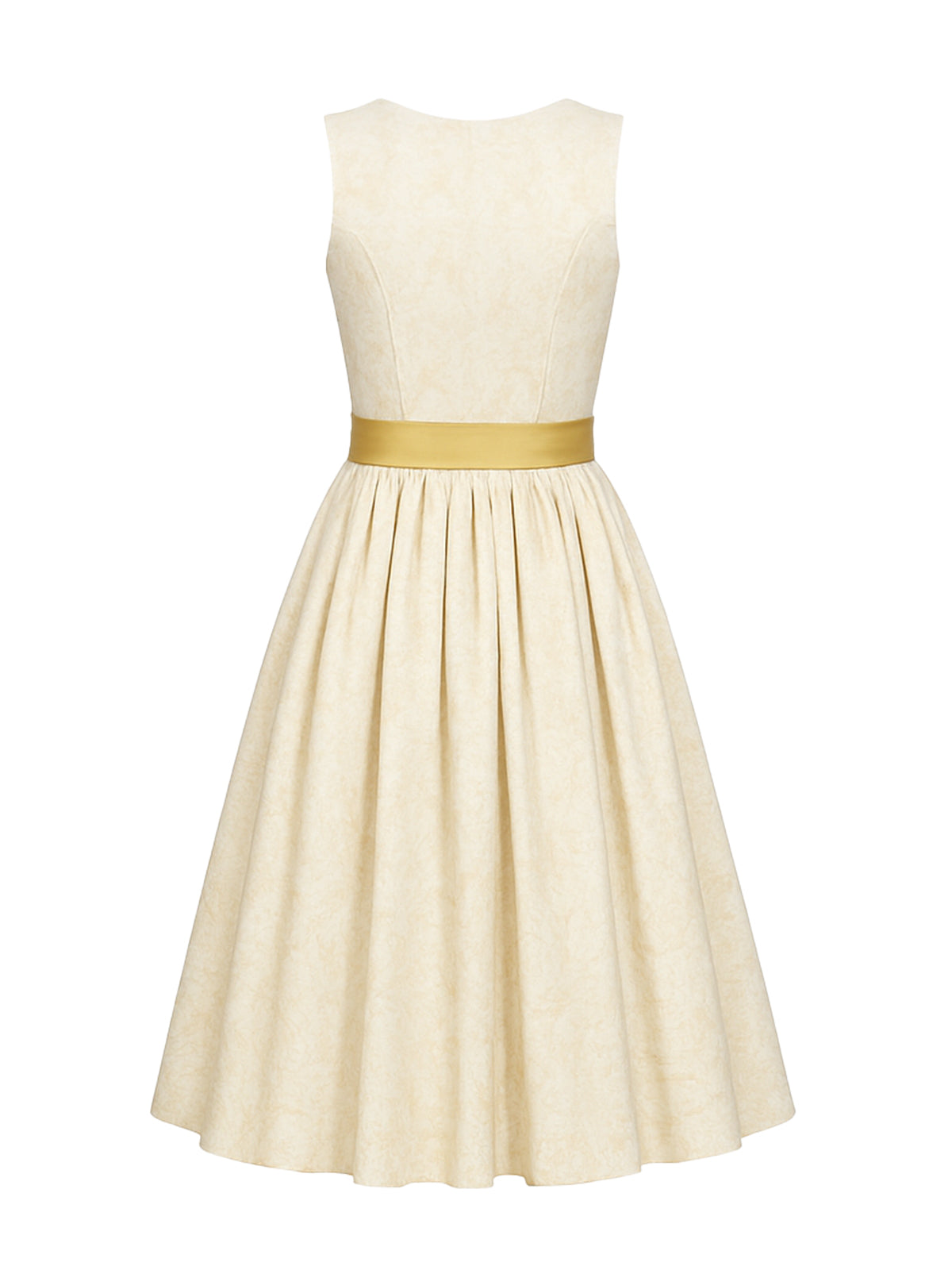 Beige Dirndl mit Gerader Ausschnitt - CARINA