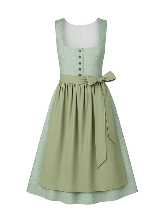 Grün Dirndl mit Gerader Ausschnitt - BRITTA