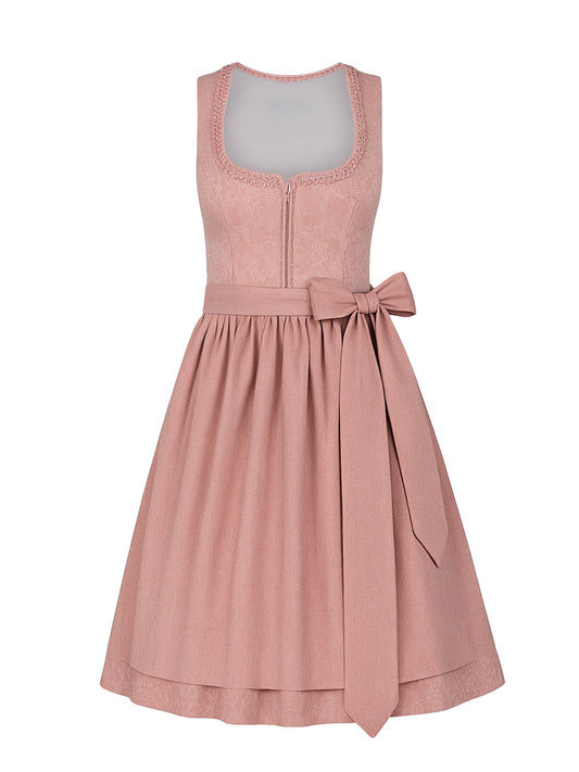 Rosa Dirndl mit Gerader Ausschnitt - SIMONE