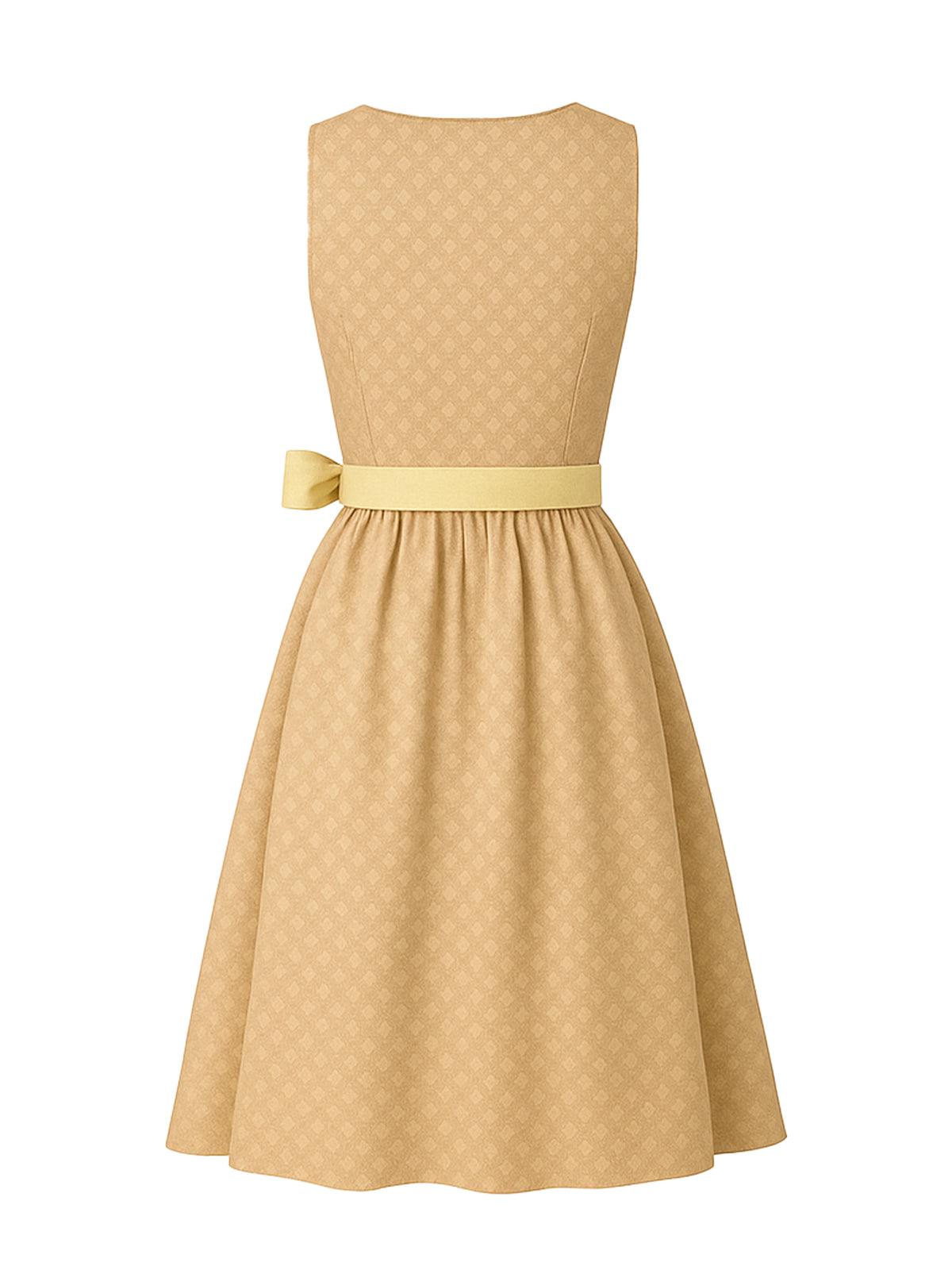 Gelb Dirndl mit Gerader Ausschnitt - KATHARINA