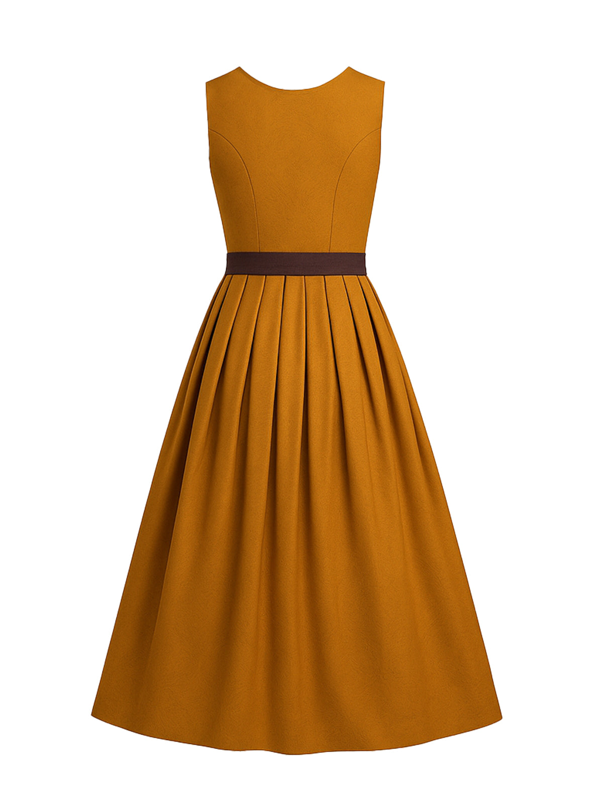 Orange Dirndl mit Gerader Ausschnitt - SELINA