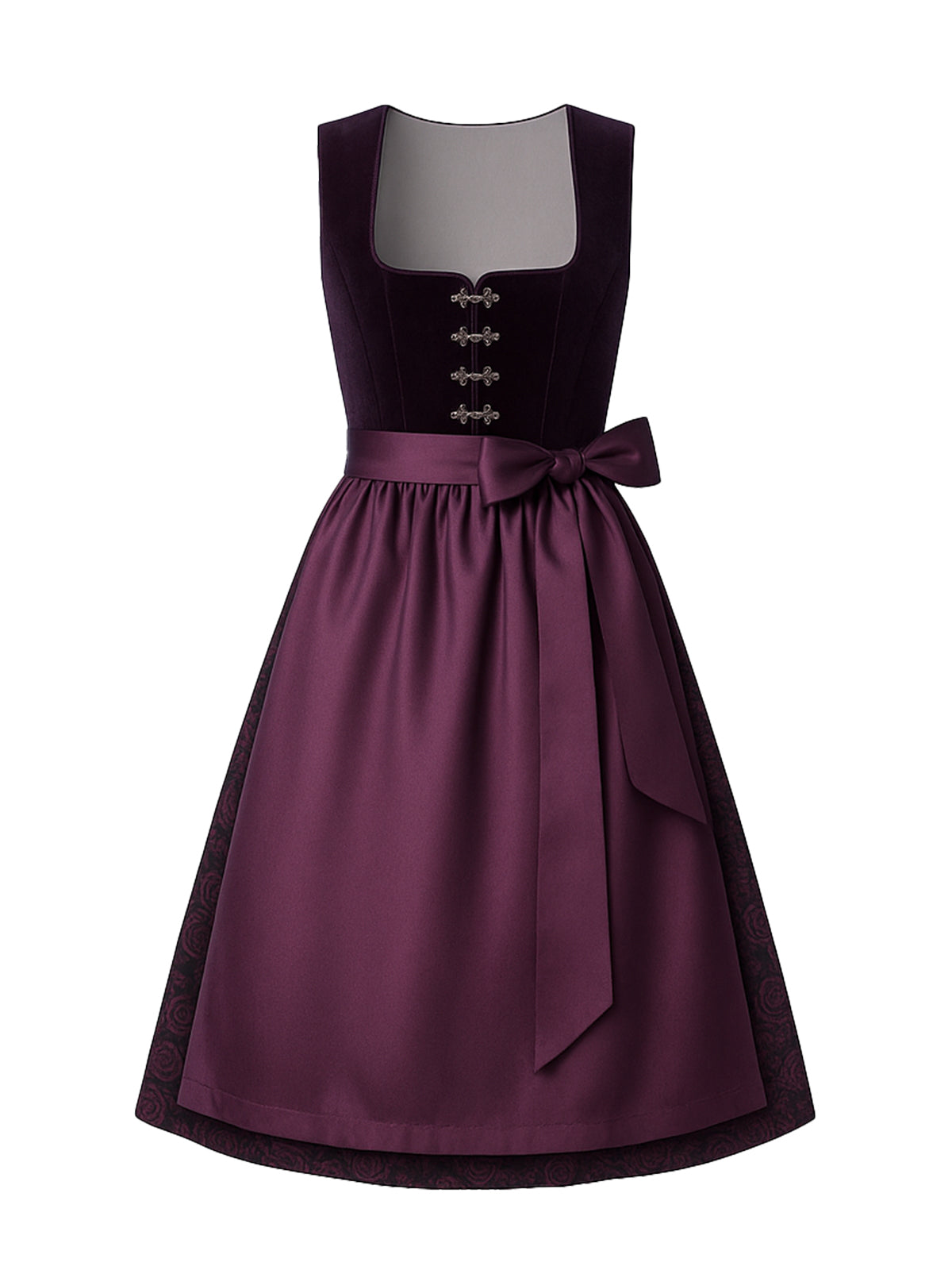 Lila Dirndl mit Gerader Ausschnitt - JULE