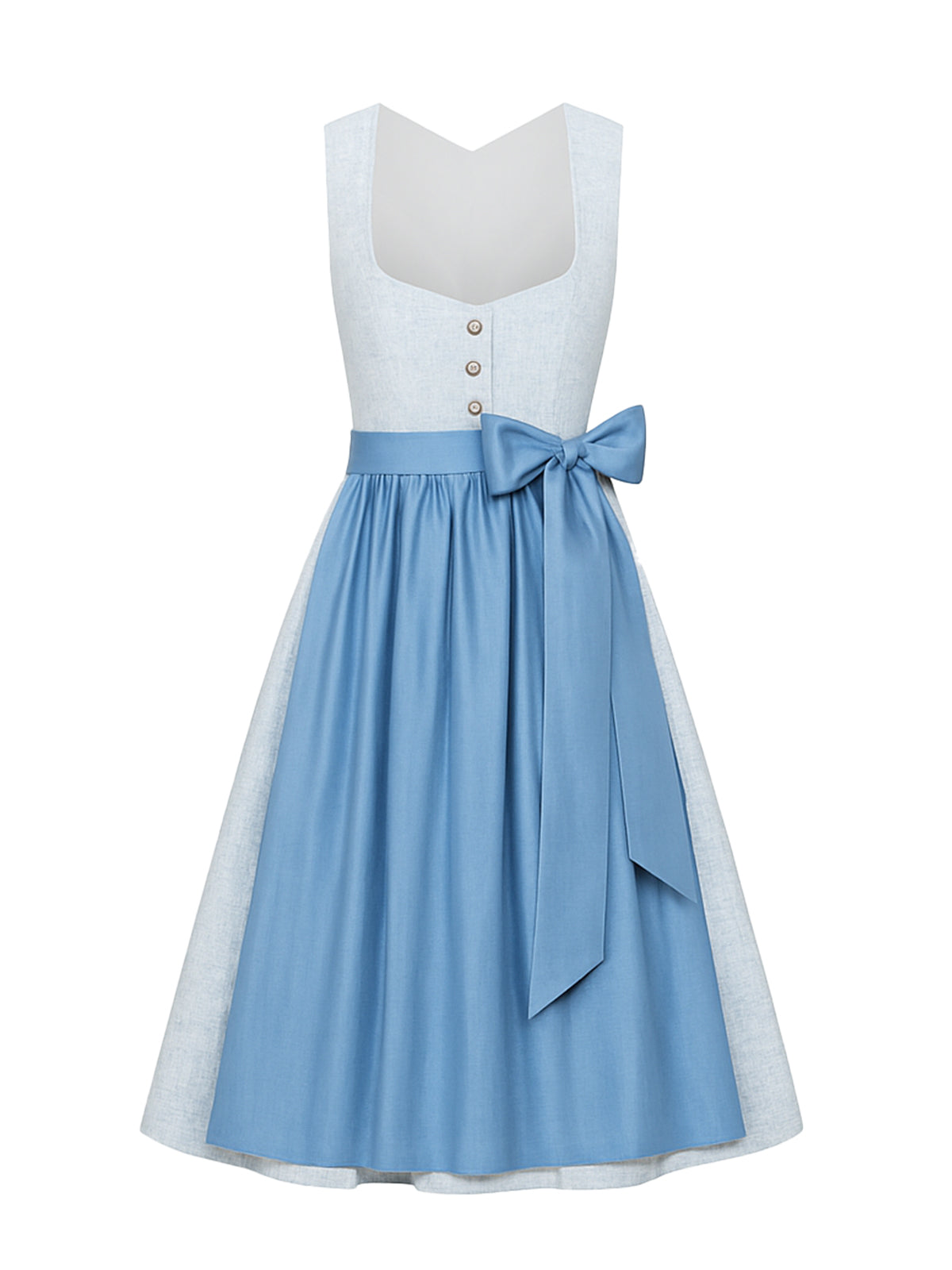 Blau Dirndl mit Herz-Ausschnitt - PAULA